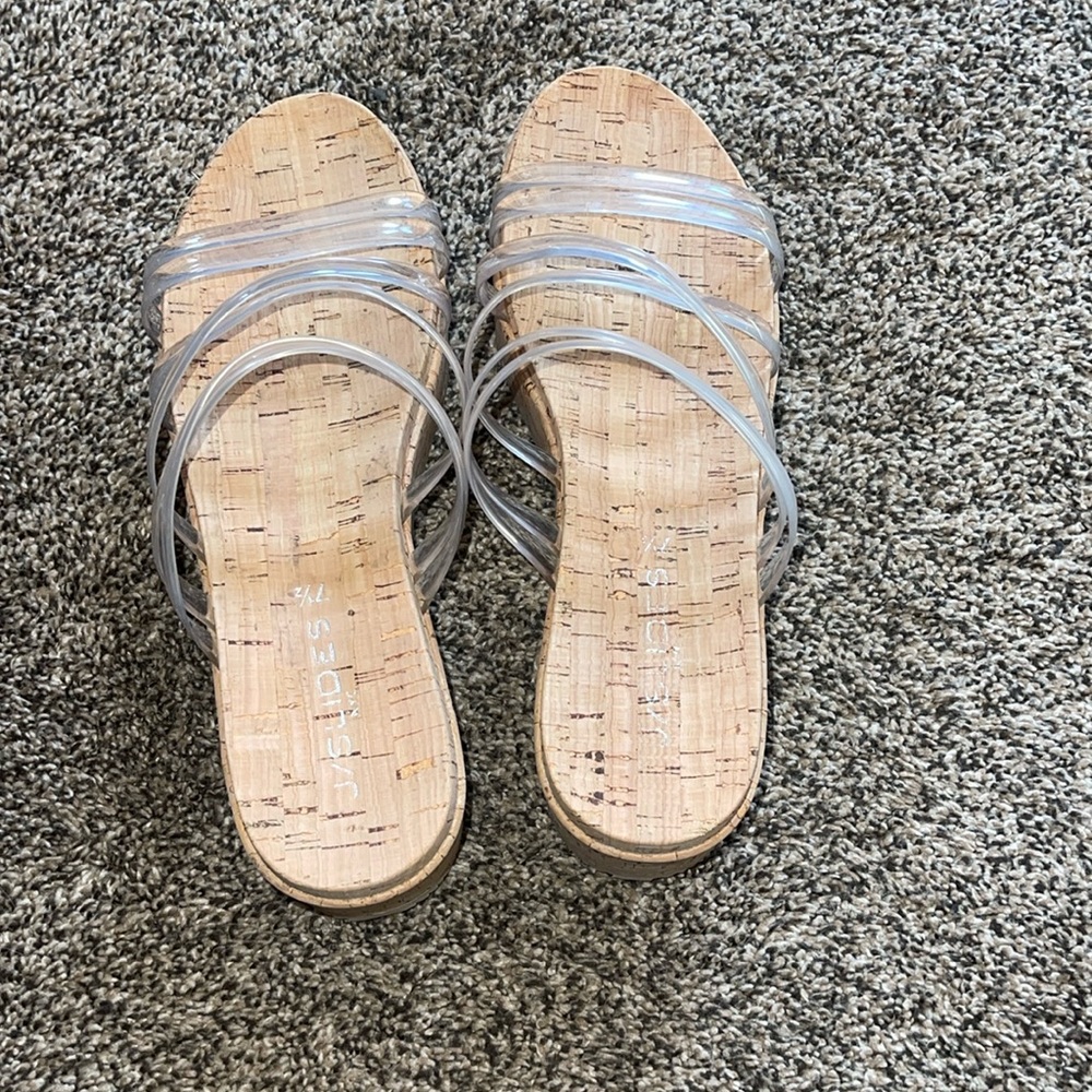 Clear Wedge Sandals